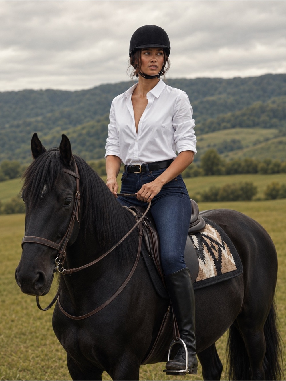 L’AGENCE MARGUERITE SKINNY HIGH RISE MARINO BLUE DENIM EQUESTRIAN JEANS SZ 29